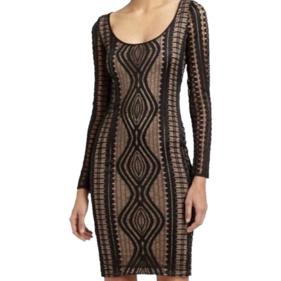 BCBGMaxAzria Dresses & Skirts - BCBGMaxAzria Tanya lace long sleeve dress, Sz. S